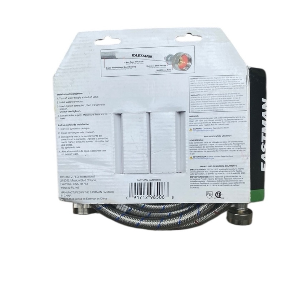 NEW Eastman 6FT Hot & Cold  Washer machine Connectors - Picture 3 of 6